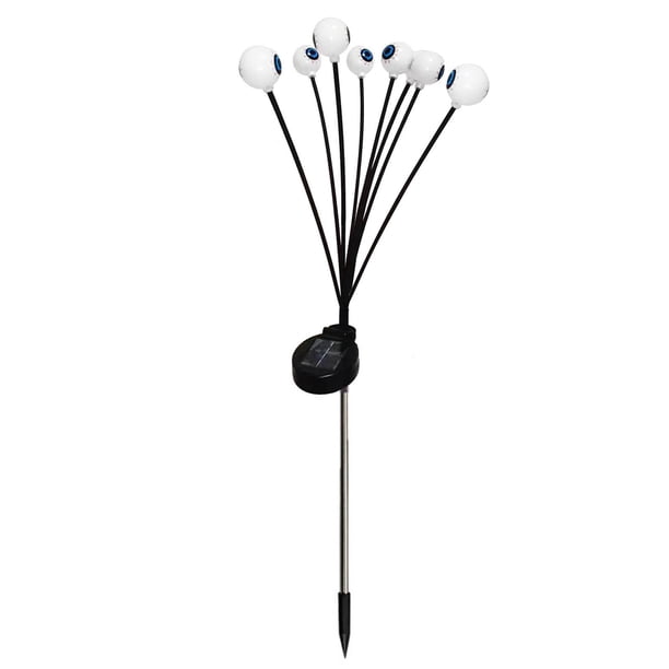 Xihbxyly Lámpara Solar de Ojo de Halloween, Luz Fantasma Espeluznante, Resistente Al Agua Ip65, Decoración para Fiestas Al Aire Libre, Decoración Navideña para Patio, Energía Solar, 1 Juego, Fácil de