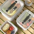 thumbnail image 4 of TEAFIRST 5PCS Large Storage Containers, Leakproof Storage for Fridge, BPA Free, Plastic, White, 4 of 9
