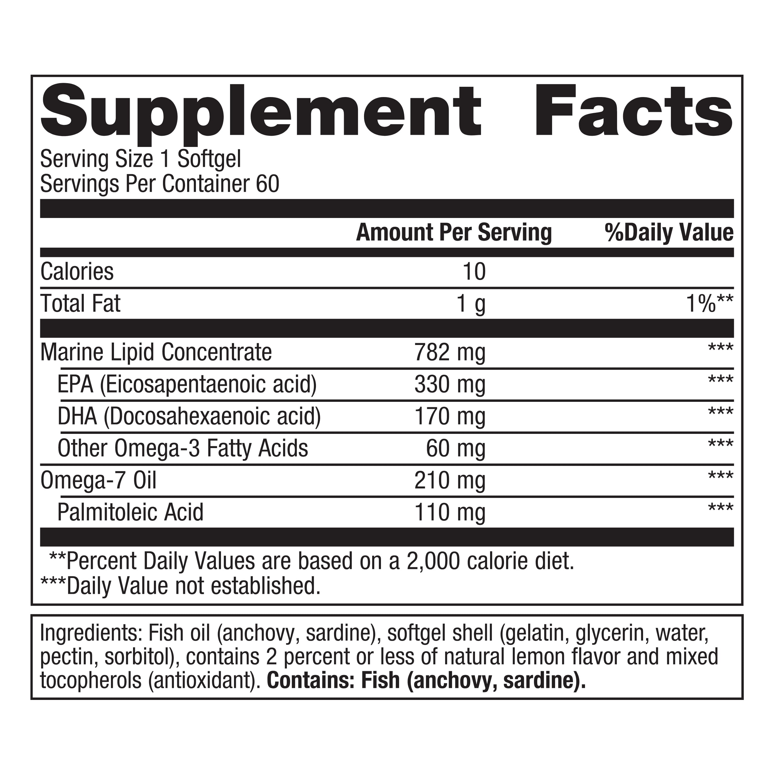 Metagenics OmegaGenics Mega 10-330 mg EPA & 170 mg DHA - High Potency - No Fishy Aftertaste - for Heart Health & Immune System* - Non-GMO & Gluten-Free Supplement - 60 Softgels