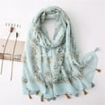 thumbnail image 2 of Yuanlong Winter Scarves Poncho Long Open Front Boho Print Scarf Capes With Tassel Outing Neckwear Ladies fashion Shawl, 2 of 3