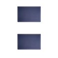 thumbnail image 2 of Cateissary Manteles individuales rectangulares nórdicos, alfombrilla de cuero, posavasos, almohadilla aislante, estilo occidental, a prueba de borde dorado/azul 2Conjunto, 2 of 6