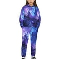 thumbnail image 2 of DISNIMO Purple Galaxy Hoodie Sweatshirt Boys Hoodies and Sweatpants Set for Kids Sweat Suit with Hood 2 Piece Set Boys Hoodies and Pants Set for Boys Pullover Hoodies Size 10-12 Hoodie with Pockets, 2 of 7