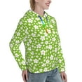 thumbnail image 6 of Honeii Green White Flowers Pattern Womens Oversized Hoodies Long Sleeve Sweatshirts Pullover Fall Outfits with Pocket-XX-Large, 6 of 7