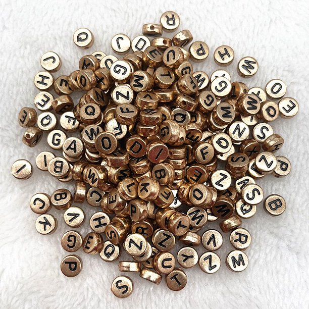 100 Uds 7x4mm 6x6mm abalorios de letras del alfabeto mixto cuentas para hacer joyería Diy accesorios de pulseras hechas a mano Dengxun unisex