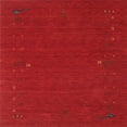 thumbnail image 1 of Ahgly Company Indoor Square Contemporary Red Abstract Area Rugs, 4' Square, 1 of 6