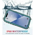 thumbnail image 4 of for iPhone 13 Case Waterproof Shockproof Dustproof Full-Body Sturdy with Camera Lens Protector and Built-in Screen Protector,Underwater Full Sealed Cover Protective for iPhone 13 (Teal), 4 of 13