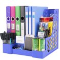 thumbnail image 1 of Magazine File Holder Hollow Sturdy Vertical Desk Organizer Desktop Folder Holder, 1 of 10