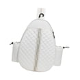 thumbnail image 4 of Mochila acolchada para raquetas de tenis y bádminton con dos bolsillos laterales. Blanco, 4 of 9