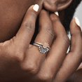 thumbnail image 2 of Anillo de plata esterlina S925 con amanecer brillante y luna azul brillante, anillo combinado dos en uno para mujer, 2 of 6