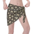 thumbnail image 2 of Bingfone funny Retro Skull Women's Sarong Swimsuit Cover Ups Bathing Suit Coverups Chiffon Beach Wrap Skirts, 2 of 6