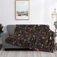 thumbnail image 2 of Rateoe Pumpkin Plant Garden Pattern Flannel Throw Blanket, Ultra-soft Blanket for Bed, Couch, Car, Hypoallergenic Anti-pilling blanket-60"x50"(Horizontal), 2 of 6