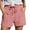 Pink, variant on Gyujnb Women Crinkle Gauze Casual Shorts Elastic Drawstring Waist Lightweight Breathable Shorts with Pockets,Pink