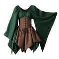 thumbnail image 3 of HOWPAY Halloween Dresses For Women Medieval Vintage High Low Ruffled Cake Half Skirt Halloween Fancy Outfit For Women Cosplay Masquerade Party Halloween Costumes S, 3 of 5