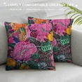 thumbnail image 3 of Qinduosi Ethnic Cm Throw Pillow Cover Pink Kantha Printed Pillow Cover Single Piece - (Baby Pink White, 3 of 5
