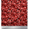 thumbnail image 1 of Soimoi Cotton Poplin Fabric Square Geometric Decor Fabric Printed Yard 56 Inch Wide, 1 of 3
