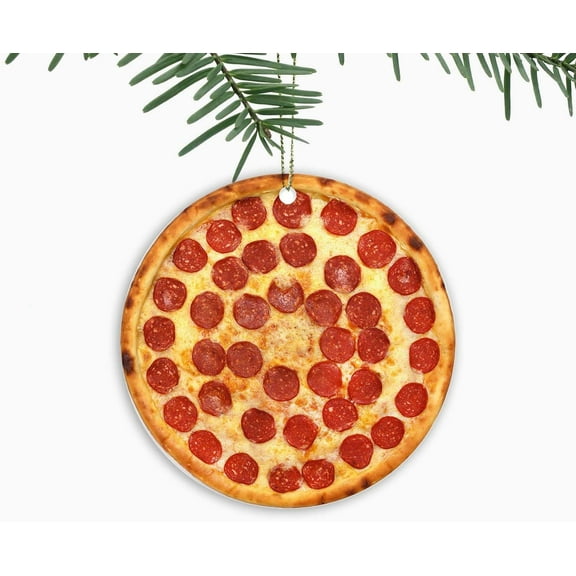 Pizza Ornaments for Christmas Tree Bedside Car Pendant Christmas Decoration Home Office Cute and Funny Acrylic Decoration