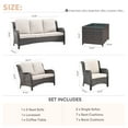 thumbnail image 6 of Ovios 5 Pieces Outdoor Furniture Wicker Patio Sectional Sofa with Side Table, 6 of 6