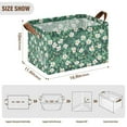thumbnail image 7 of Yayeee Foldable Storage Basket for Shelves with Handles Set of 2 Waterproof Cloth Bins, Small White Flowers, 7 of 7