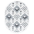 thumbnail image 2 of Safavieh Moroccan Tassel Larry Geometric Shag Area Rug, Ivory/Gray, 6' x 8' Oval, 2 of 14