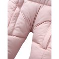 thumbnail image 6 of Seyurigaoka Babies Boys Girls Thermal Clothes Set, Solid Color Hooded Romper and Gloves, 6 of 9