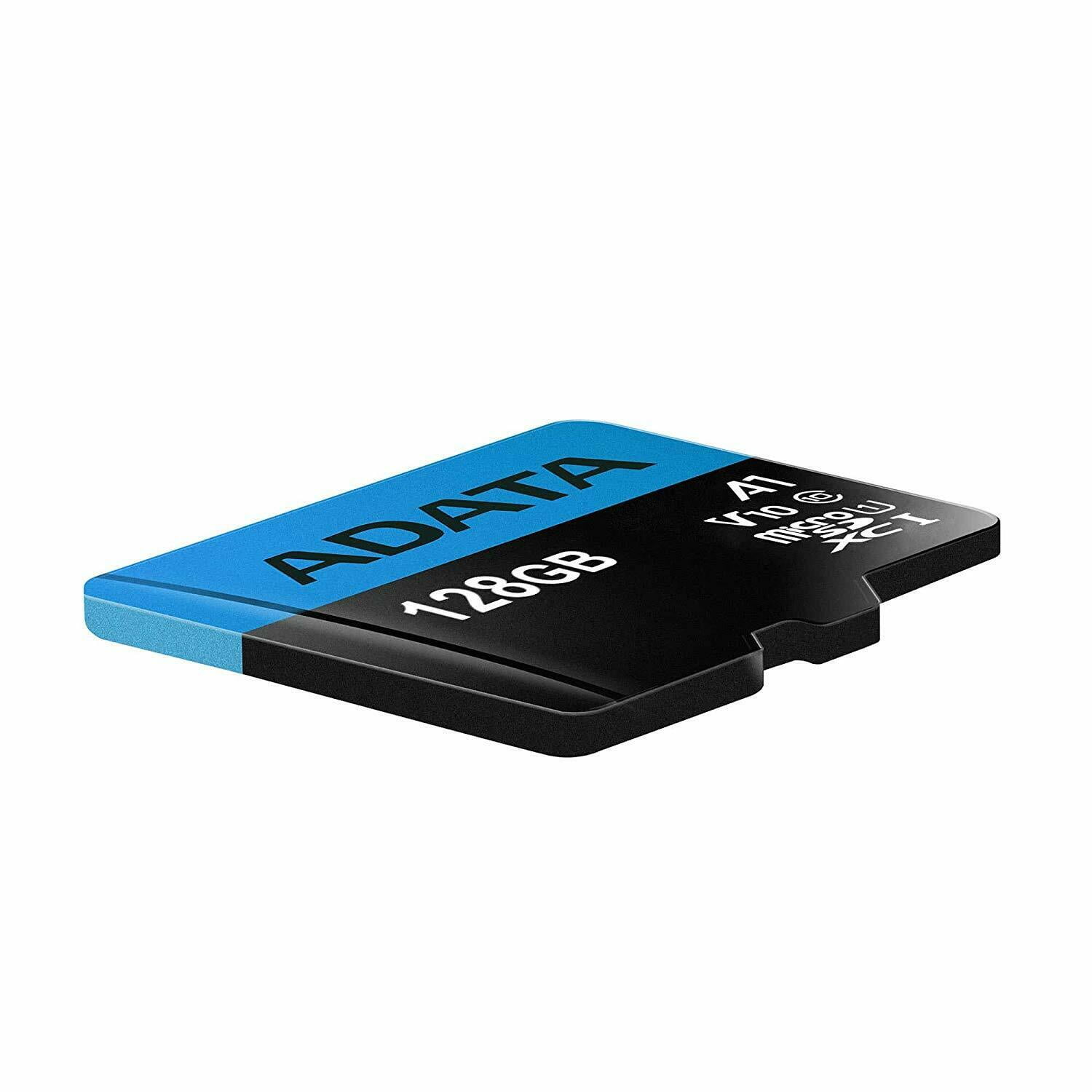 ADATA Premier 128GB MicroSDHC/SDXC UHS-I Class 10 V10 A1 Memory Card w/Adapter