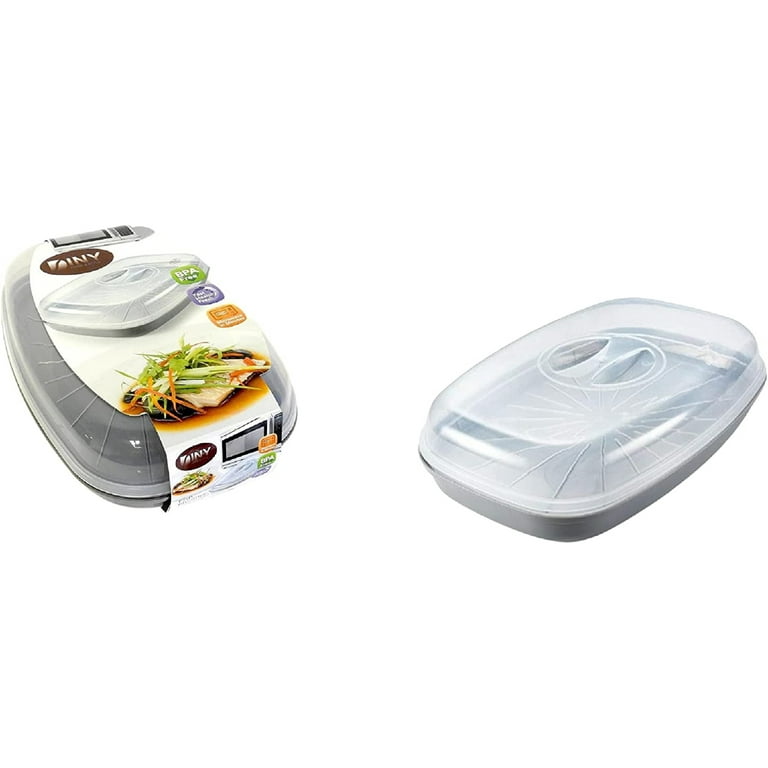 Dependable Industries inc. Essentials Microwave Fish Vegetables and Pasta Steamer BPA Free Cooks Healthy Steamed Fish in Minutes