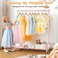 thumbnail image 2 of Perchero Infantil Soarine para Ropa con Estante Inferior Rosa, 2 of 7