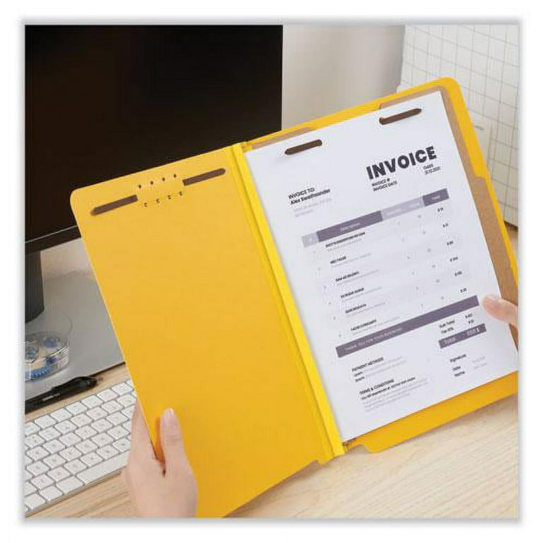 Six-Section Colored Classification Folders, Letter, Yellow, 10/Box, Sold as 1 Box, 10 Each per Box Six-Section Colored Classification Folders, Letter, Yellow, 10/Box, Sold as 1 Box, 10 Each per Box