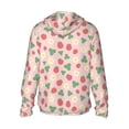 thumbnail image 2 of Picia Strawberry And Flowers Women's Men's UPF 50+ Sun Protection Hoodie Shirt Long Sleeve SPF Fishing Outdoor UV Hiking Lightweight Shirts-X-Large, 2 of 9