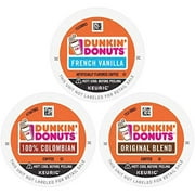 Dunkin Donuts Best Sellers Coffee Variety Pack, 60 K Cups For Keurig Coffee Makers (Packaging May Vary)-Set Of 3