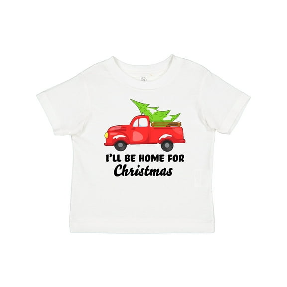 Inktastic I'll Be Home for Christmas Truck with Tree Boys or Girls Baby T-Shirt