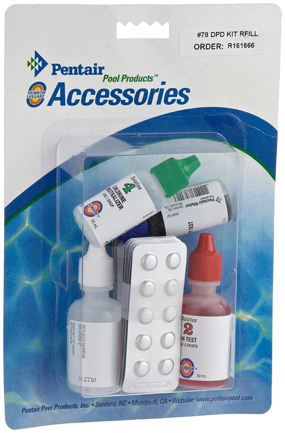 Pentair Rainbow R161666 Refill No.78 OTO and pH Solution DPD Test Kit