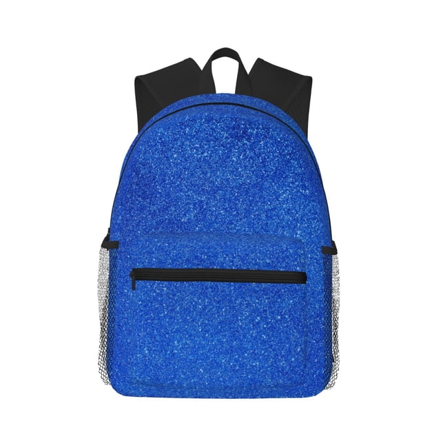 Balery Blue Glitter Mochila para Mujeres y Hombres, Mochila Ligera Casual para Viajes, Mochila Clásica Básica para la Universidad