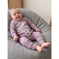 thumbnail image 4 of RUINIXCW New To The Cousin Crew Newborn Baby Boy Hospital Coming Home Outfit Infant Baby Boys Fall Winter Clothes Long Sleeve Waffled Romper and Pants Hat Set, 4 of 9