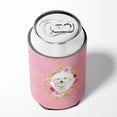 thumbnail image 4 of Bichon Frise Pink Flowers Can or Bottle Hugger, 4 of 5