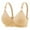 Beige, variant on Comfortable Wireless Bras for Women Push up Bra Breathable Soft V-Neck T-Shirt Bra Back Hook & Eye Closure Everyday Padded Bralettes , B12-19, Beige, M