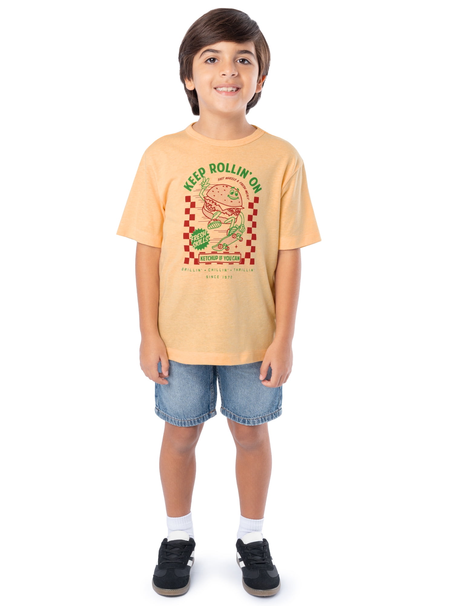 Wonder Nation Boy's Short Sleeve Elevated Graphic T-Shirt, Sizes 4-18 & Husky