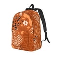 thumbnail image 2 of XMXT Backpack for School Work, Orange Animal Print Canvas Bookbag Travel Bag for Women Men, S, 2 of 7