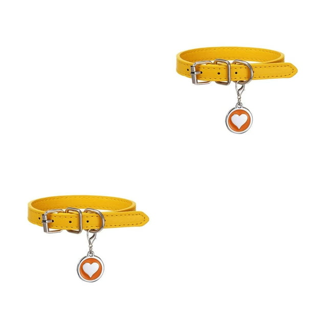 Billuyoard pequeño, mediano y grande, placa de identificación para cachorros, accesorios ligeros para gatos, artesanía exquisita, suministros Amarillo 2Conjunto