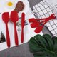 thumbnail image 2 of Juego de cocina ergonómico, espátulas de silicona resistentes al calor para sartenes antiadherentes, utensilios de cocina de 6 piezas en rojo vibrante, diseño higiénico, cabezales de espátula, 2 of 5