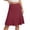 Wine, variant on Women's Knee Length Skirt High Waisted Stretchy A Line Skirts Summer Loose Casual Skirts, L