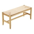 thumbnail image 1 of VEVOR Rattan Bench Wooden Bench 40 Inches for Entryway Living Room & Bedroom, 1 of 9
