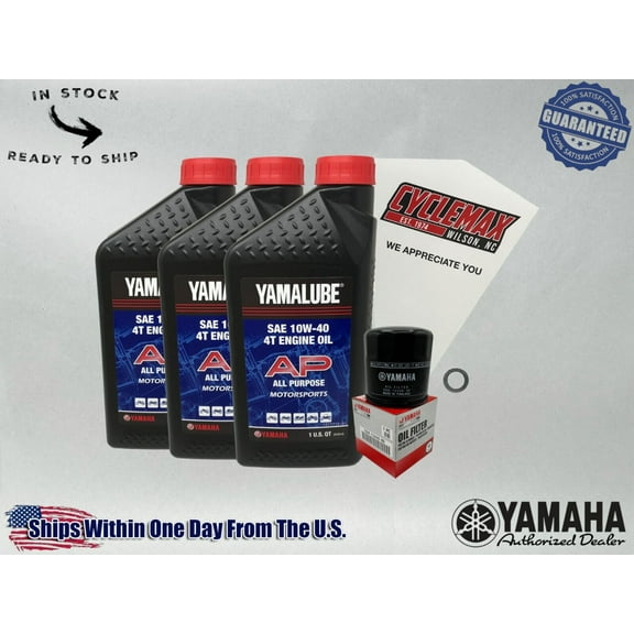 Cyclemax Standard 10W-40 Oil Change Kit fits 2022-2025 Yamaha YZF-R7