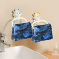 thumbnail image 6 of 6PCS Dish Towels and Dish Cloths Reuseable Dishcloths Sets for Washing Dishes, Cooking, Baking Size 11" x 11" Blue Rose Pattern, 6 of 9