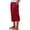 Red, variant on JnLxul Womens Capri Pants Loose Elastic Waist Wide Leg Lace Hem Summer Casual Beach Vacation Capris with Pockets(X-Large,Red)