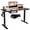 Black, variant on 55''x28'' Electric Standing Desk Height Adjustable Sit Stand Desk w/USB Port Brown