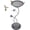 Vintage Silver - Hummingbird, variant on Vintage Metal Birdbaths and Birdfeeder for Outside, Freestanding Bowl with Prong Base for Garden Yard Lawn Decor