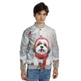 thumbnail image 4 of Playful Shih Tzu Welcomes Winter Snowy Day with Cardinal Bird All Over Print 3D Baseball Jacket Lion Dog Lover Gifts Bomber Jacket Softball - 12017, 4 of 6