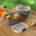 thumbnail image 5 of Mainstays Plastic Food Storage Bento Snack Container, Rectangle, Grey, 19oz Capacity, Made for Portable Food Storage, 5 of 5