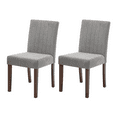 thumbnail image 6 of TacleeKii Dining Chairs Set of 2, Linen Kitchen Side Chairs with Wooden Legs, for Dining Room Restaurant, Gray, 6 of 6
